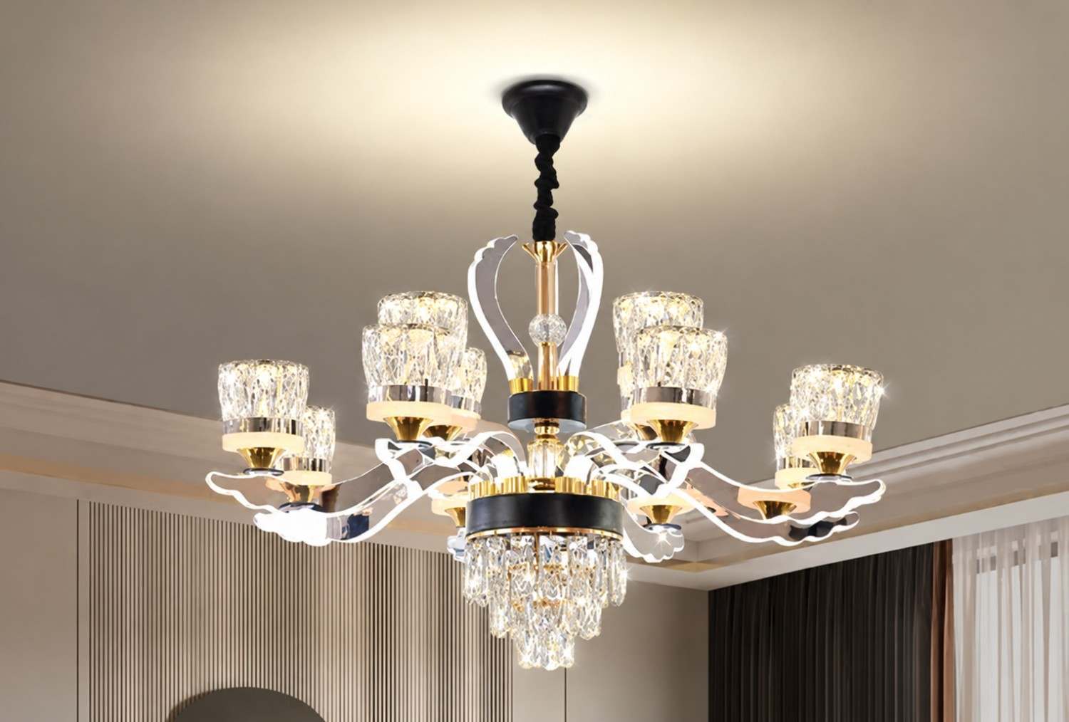 Royal Crystal Bloom Chandelier